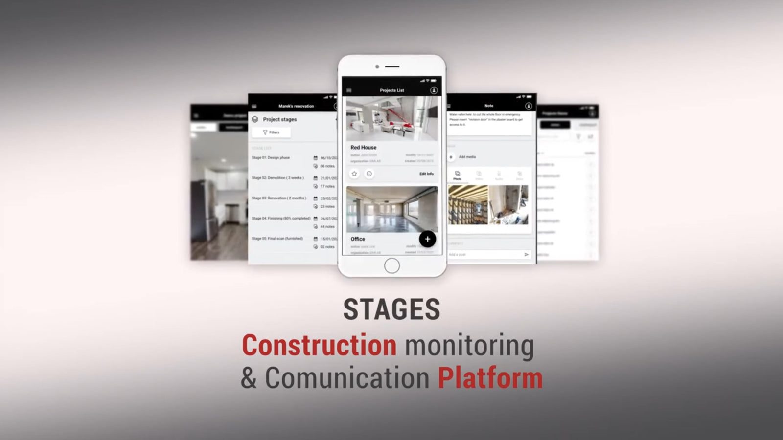 Stages by Matterport — construction timeline view