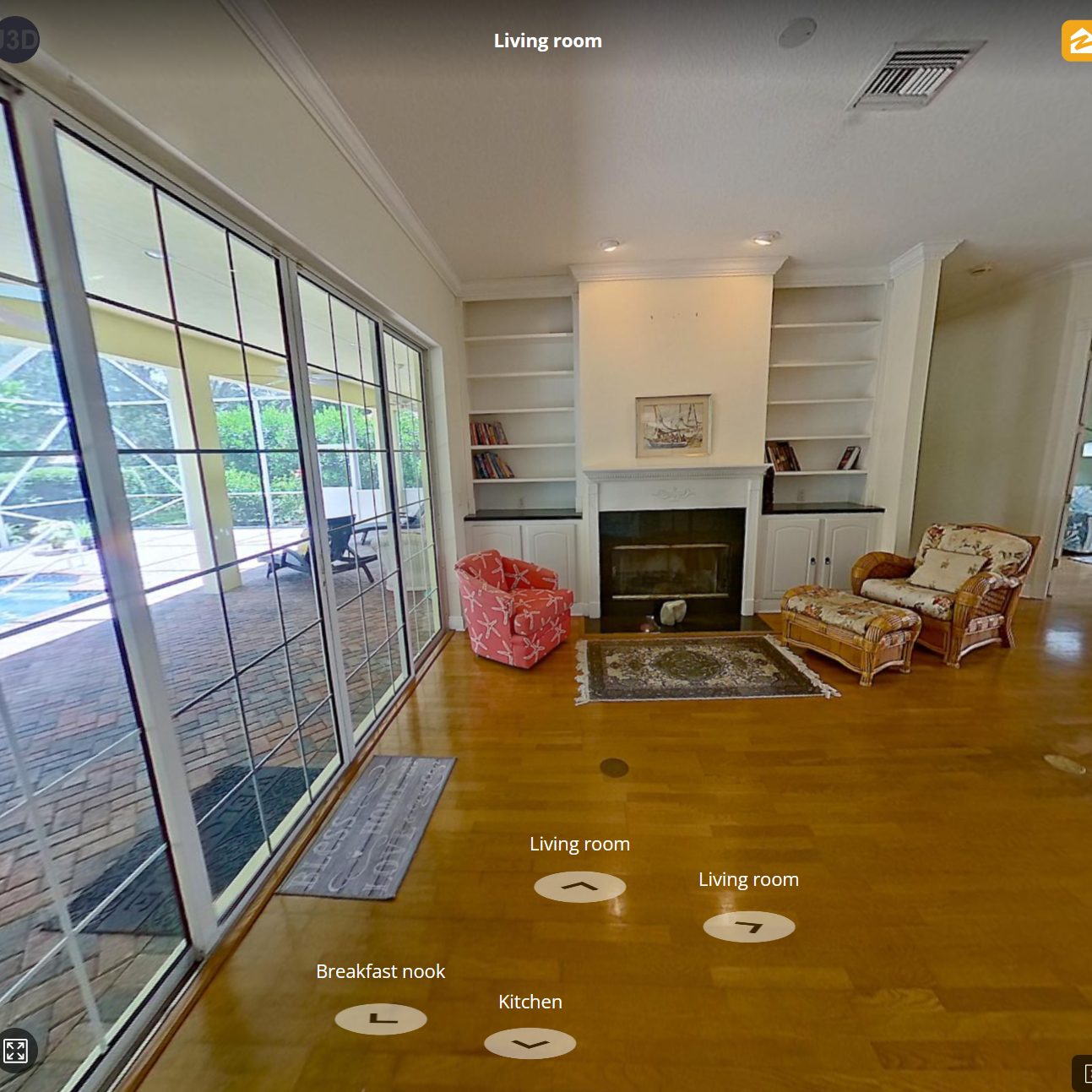Zillow 3D Home tour on a listing